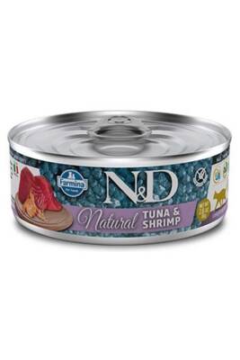 ND Natural Tuna ve Karidesli Yetişkin Kedi Konservesi 80gr - 1