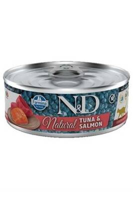 ND Natural Tuna Ve Somon Balıklı Yetişkin Kedi Konservesi 70gr - 1