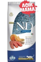 ND Ocean Düşük Tahıllı Kısırlaştırılmış Somonlu ve Portakallı 1 kg Kedi Maması - Açık Paket - N&D