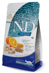 ND Ocean Düşük Tahıllı Morina Balığı ve Portakallı Yetişkin Kedi Maması 10 KG - 2