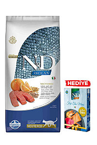 ND Ocean Düşük Tahıllı Somon ve Portakallı Kısırlaştırılmış Kedi Maması 10 KG - N&D