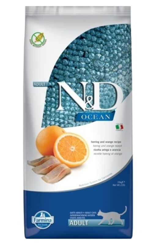 ND Ocean Tahılsız Balıklı ve Portakallı Yetişkin Kedi Maması 10 KG - 2