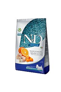 ND Ocean Tahılsız Morina Balığı Balkabağı ve Portakallı Küçük Irk Köpek Maması 2,5 KG - 1