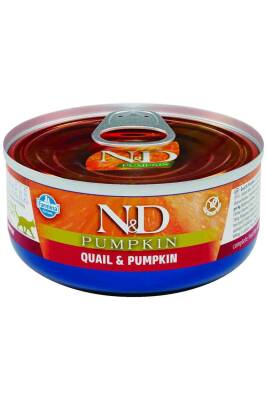 ND Pumpkin Tahılsız Bıldırcın Eti ve Balkabaklı Yetişkin Kedi Konservesi 70gr - 1