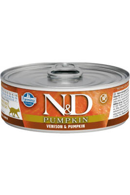 ND Pumpkin Tahılsız Geyik Eti ve Balkabaklı Yetişkin Kedi Konservesi 80gr - 1