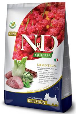 ND Quinoa Digestion Tahılsız Kuzu Eti Rezene ve Enginarlı Küçük Irk Yetişkin Köpek Maması 2,5kg - 1