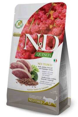 ND Quinoa Ördek Etli Kinoalı Brokolili Kısırlaştırılmış Kedi Maması 1,5kg - 1