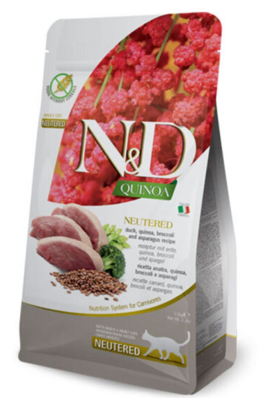 ND Quinoa Ördek Etli Kinoalı Brokolili Kısırlaştırılmış Kedi Maması 1,5 KG - 1
