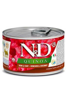 ND Quinoa Skin&Coat Geyik ve Hindistan Cevizli Köpek Konservesi 140 gr - 1