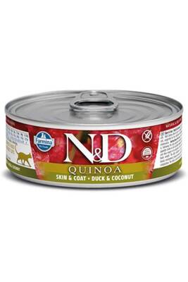 ND Quinoa Skin&Coat Ördek ve Hindistan Cevizli Kedi Konservesi 80gr - 1