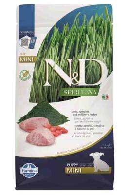 N&D Spirulina Kuzulu Küçük Irk Tahılsız Yavru Köpek Maması 2kg - 1