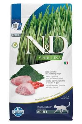 N&D Spirulina Kuzulu Tahılsız Yetişkin Kedi Maması 1,5kg - 1