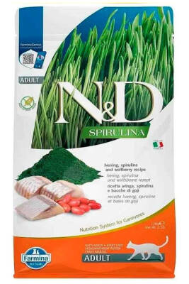 N&D Spirulina Ringa Balıklı Yetişkin Kedi Maması 1.5 KG - 1