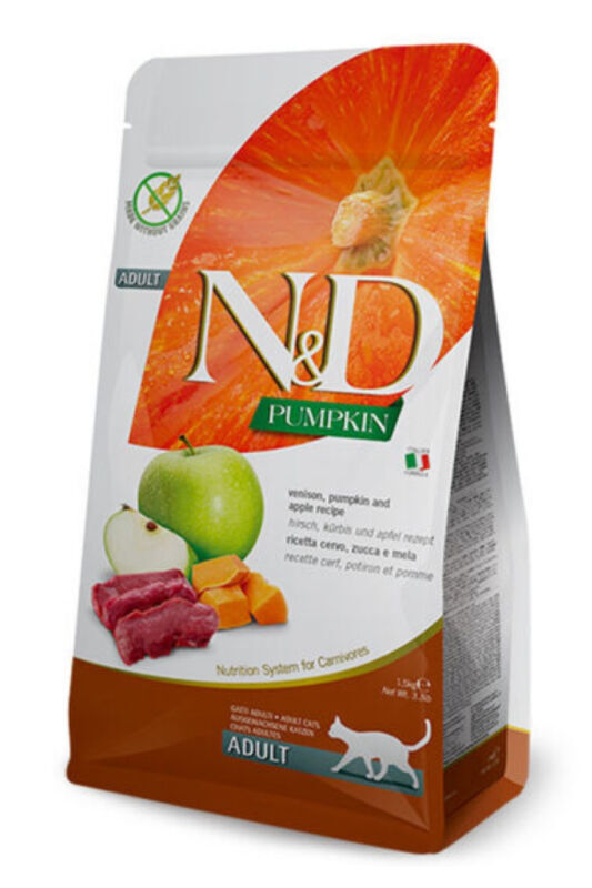ND Tahılsız Geyikli Bal Kabaklı ve Elmalı Kedi Maması 1,5 KG - 1