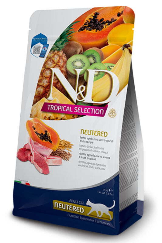 ND Tropical Selection Kuzu Etli Kısırlaştırılmış Kedi Maması 1,5 KG - 1