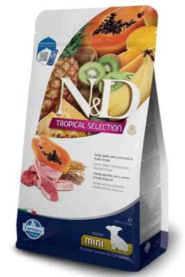 ND Tropical Selection Kuzu Etli ve Tropikal Meyveli Mini Irk Yavru Köpek Maması 5kg - 1