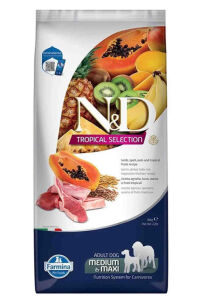 ND Tropical Selection Kuzu Etli ve Tropikal Meyveli Orta ve Büyük Irk Yetişkin Köpek Maması 10kg - N&D