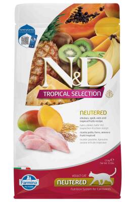 ND Tropical Selection Tavuklu Kısırlaştırılmış Kedi Maması 1,5kg - 1