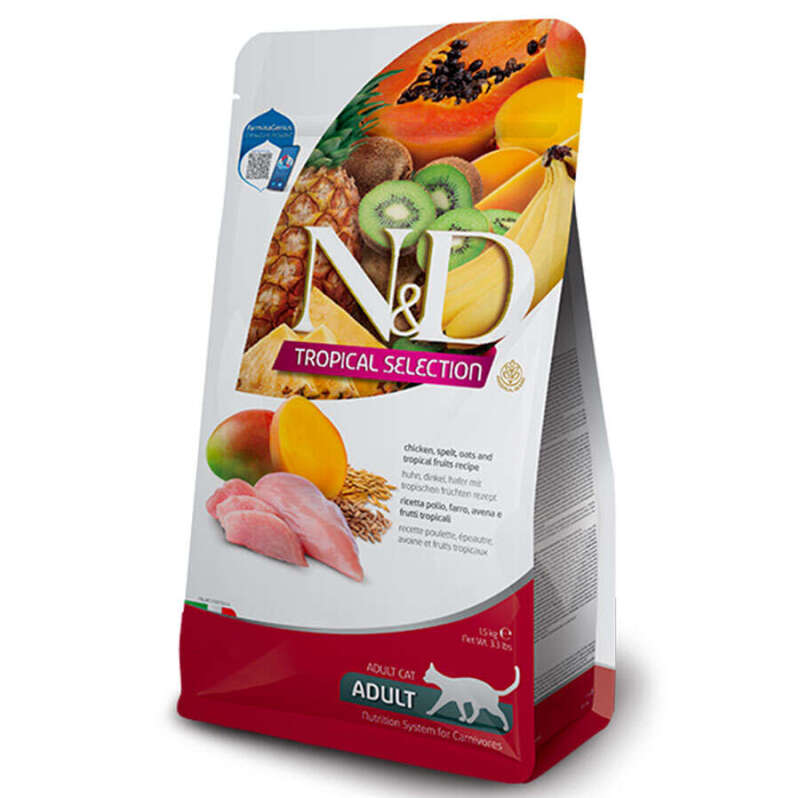 ND Tropical Selection Tavuk ve Meyveli Kedi Maması 5 Kg - 1