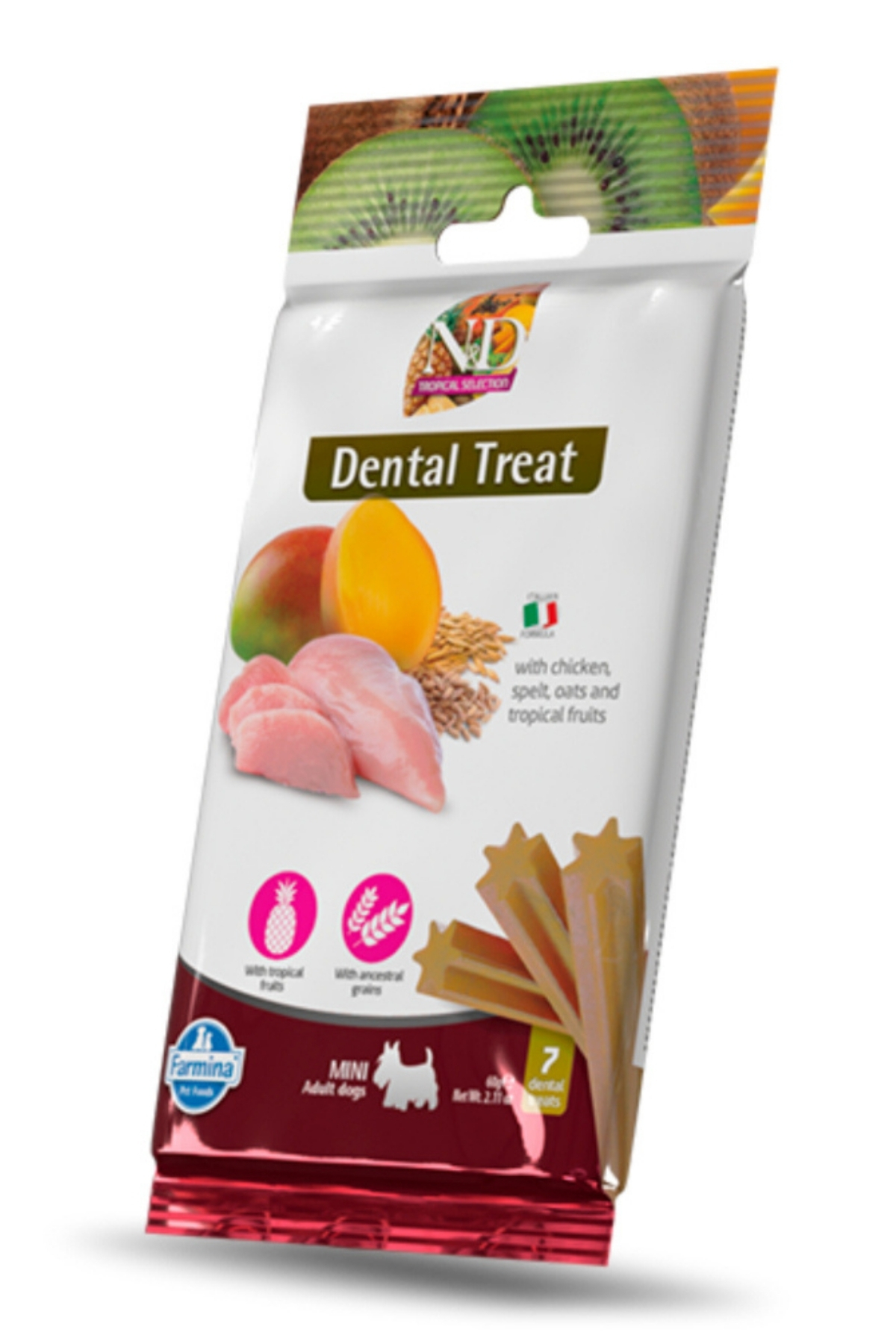 ND Tropikal Tavuklu Mini Köpek Ödülü 60 Gr - (7 li Sticks)