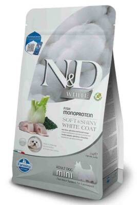 N&D White Levrek Rezene ve Spirulina Küçük Irk Yetişkin Köpek Maması 2kg - 1