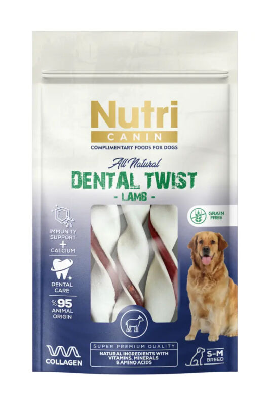 Nutri Canin Dental Twist Kuzu Etli 80 gr Köpek Ödülü - 1