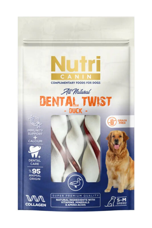 Nutri Canin Dental Twist Ördekli 80 gr Köpek Ödülü - 1