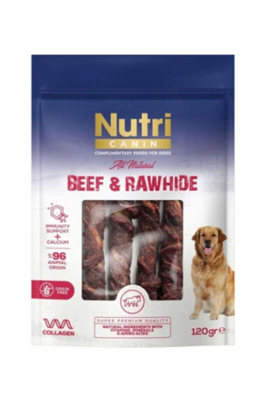 Nutri Canin Sığır Etli Sargılı Kemik Köpek Ödül Maması 120gr - 1