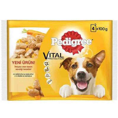 Pedigree Pouch Multipack Yetişkin Köpek Konservesi 4x100gr - 1