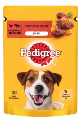 Pedigree Pouch Sığır Etli ve Tavuklu Yetişkin Köpek Konservesi 100gr - 1