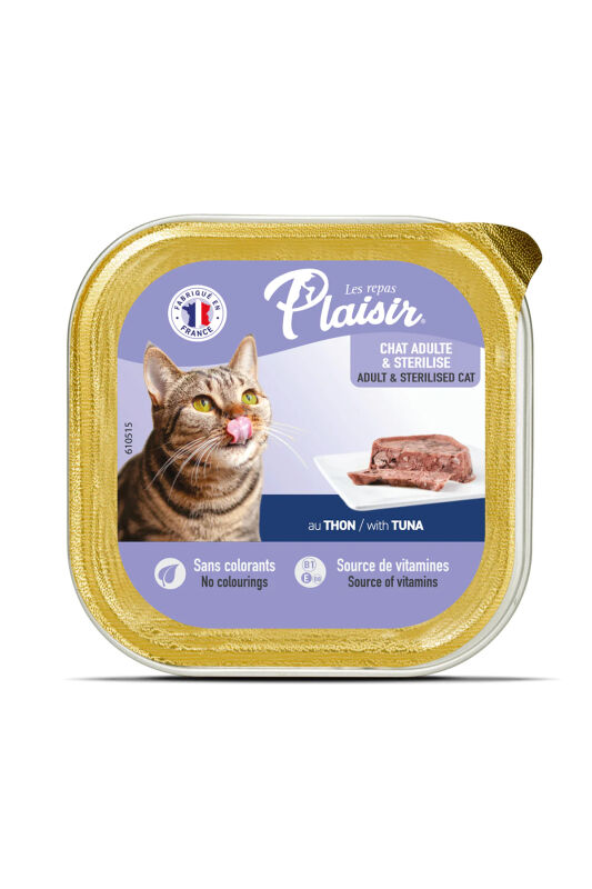 Plaisir Yetişkin Ezme Kedi Konservesi Tuna Balıklı 100 Gr - 1