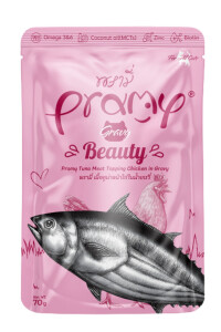 Pramy Sos İçinde Ton Balıklı ve Tavuklu Yetişkin Kedi Konservesi 70gr - PRAMY