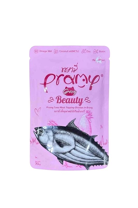 Pramy Sos İçinde Ton Balıklı ve Tavuklu Yetişkin Kedi Konservesi 70gr - 1