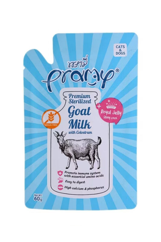 Pramy Yavru Kediler ve Köpekler İçin Kolostrum ve Arı Sütlü Keçi Sütü 60 Gram - 1