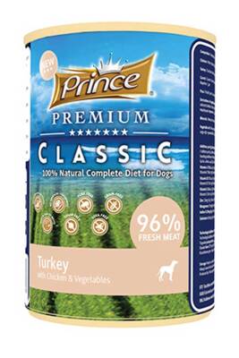 Prince Classic Hindili Tavuklu ve Sebzeli Yetişkin Köpek Konservesi 400gr - 1