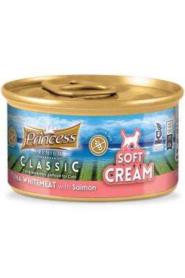 Princess Classic Soft Cream Beyaz Ton Balıklı ve Somonlu Yetişkin Kedi Sıvı Krema 50gr - 1