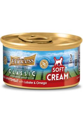 Princess Classic Soft Cream Omegalı Beyaz Ton Balıklı ve Istakozlu Yetişkin Kedi Sıvı Krema 50gr - 1