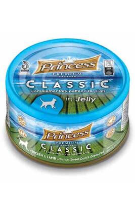 Princess Classic Tavuklu Kuzulu Mısırlı Bezelyeli ve Pirinçli Yetişkin Kedi Konservesi 170gr - 1