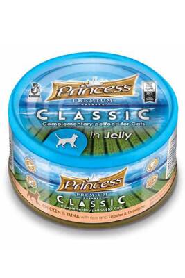 Princess Classic Tavuklu Ton Balıklı Istakozlu Omletli ve Pirinçli Yetişkin Kedi Konservesi 170gr - 1