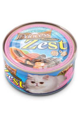 Princess Zest Beyaz Karidesli Ton Balıklı ve Tavuklu Yetişkin Kedi Konservesi 170gr - 1