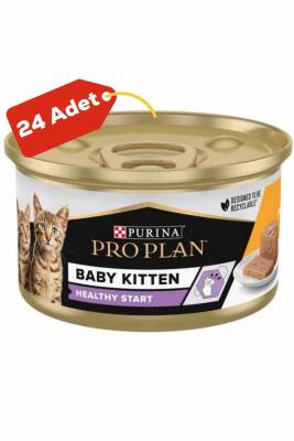 Pro Plan Baby Kitten Tavuklu Yeni Doğan Yavru Kedi Konservesi 24x85gr 24'LÜ - 1