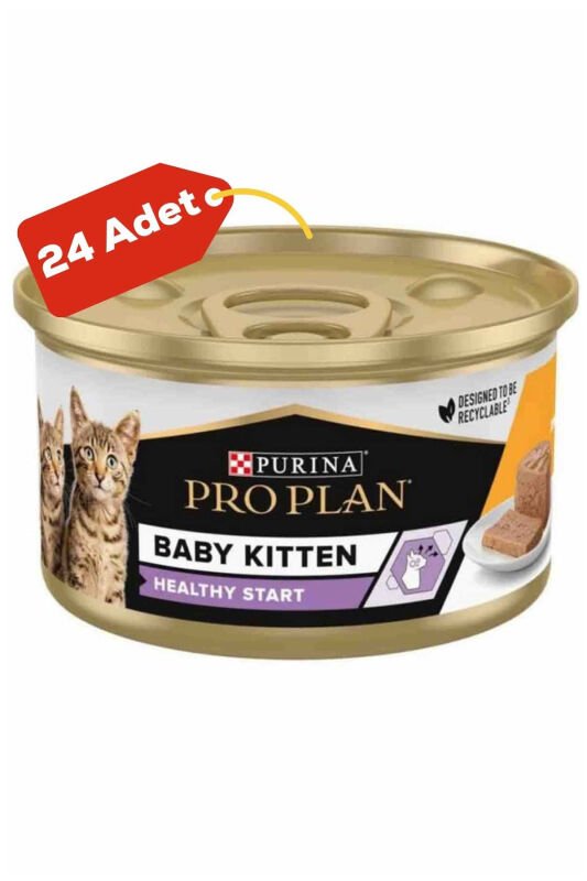 Pro Plan Baby Kitten Tavuklu Yeni Doğan Yavru Kedi Konservesi 24x85gr 24'lü - 1