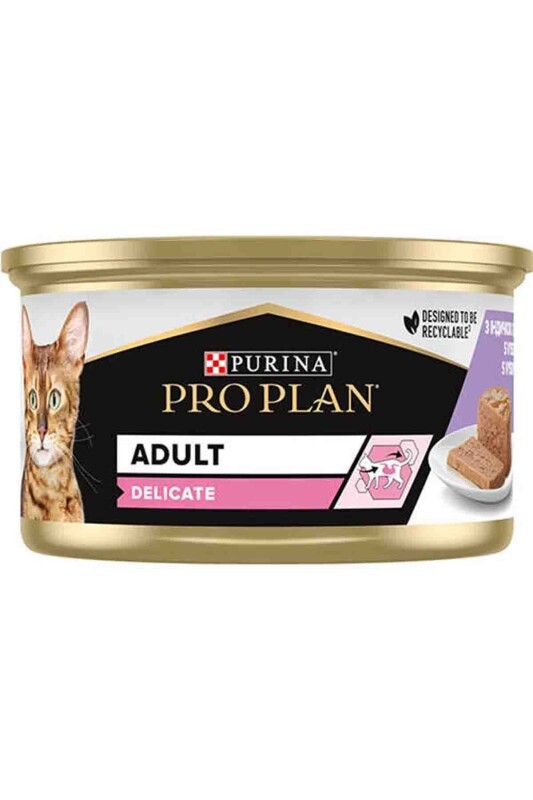 Pro Plan Delicate Hindi Etli Yetişkin Kedi Konservesi 85 Gr - 1