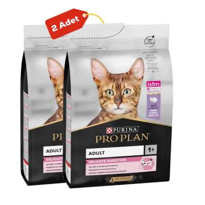 Pro Plan Delicate Hindi Etli Yetişkin Kedi Maması 2li Paket (3kg+3kg) - 1