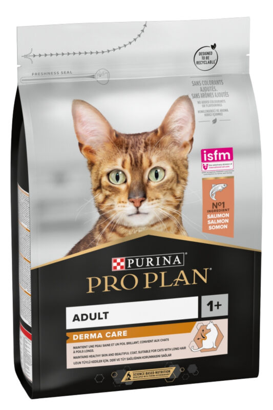 Pro Plan Derma Care Somonlu Tüy Sağlığı Destekleyici Yetişkin Kedi Maması 3 KG - 1