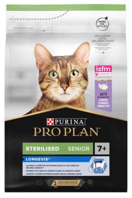 Pro Plan Hindi Etli Kısırlaştırılmış Yaşlı Kedi Maması 3kg - 1