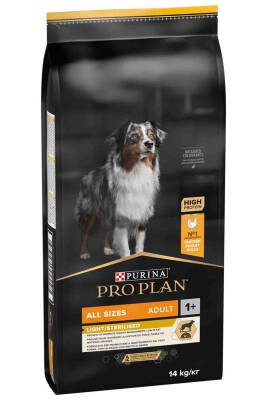 Pro Plan Light Tavuklu ve Pirinçli Yetişkin Kısırlaştırılmış Köpek Maması 14kg - 1