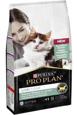 Pro Plan LiveClear Alerjen Azaltan Hindili Yavru Kedi Maması 1,4kg - 1