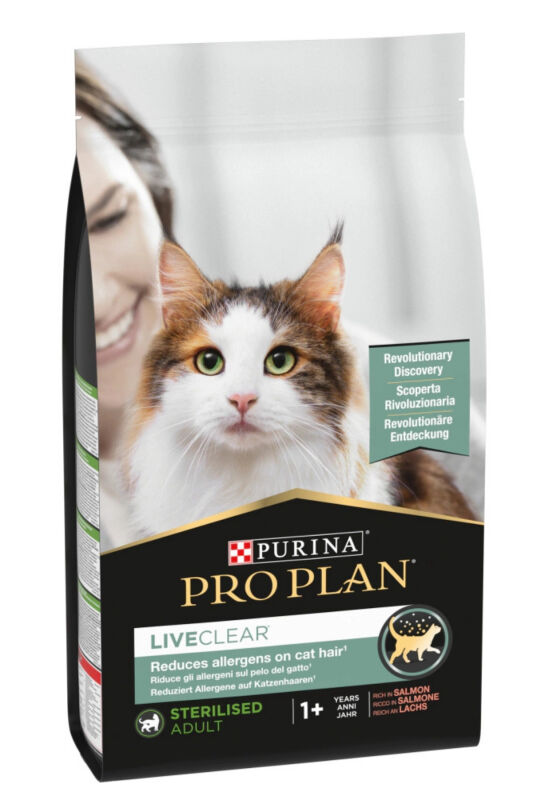 Pro Plan LiveClear Alerjen Azaltan Somonlu Kısırlaştırılmış Kedi Maması 1,4 KG - 1