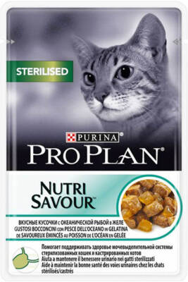 Pro Plan Nutri Savour Okyanus Balıklı Kısırlaştırılmış Kedi Konservesi 85gr - 1